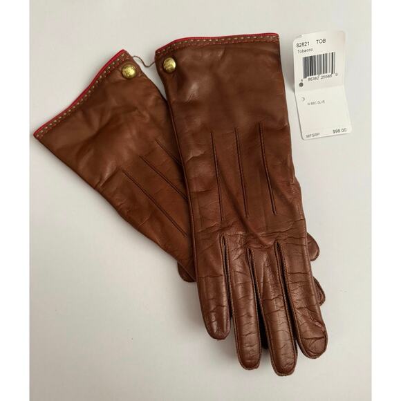 Coach Womens 82822 Tobacco Brown Leather Cashmere
Gloves Size 7.5 NWT! - - Picture 7 of 7
